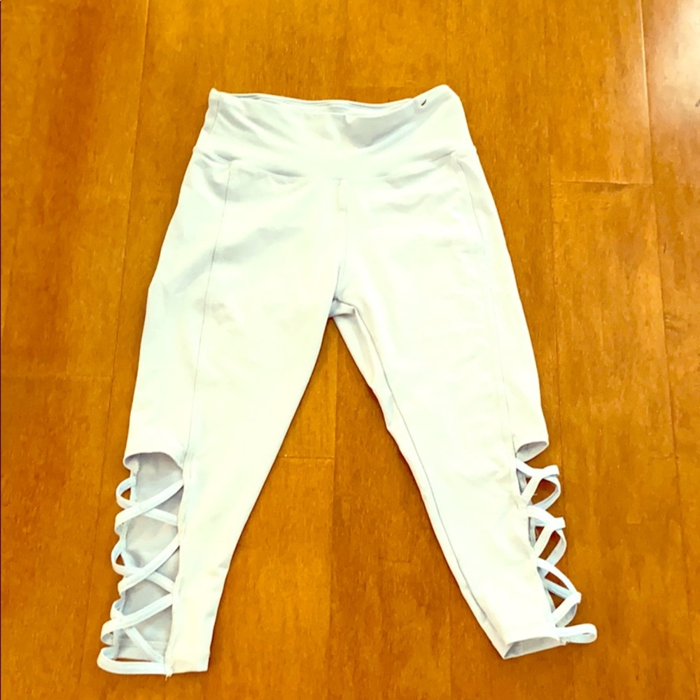 Blue capri leggings